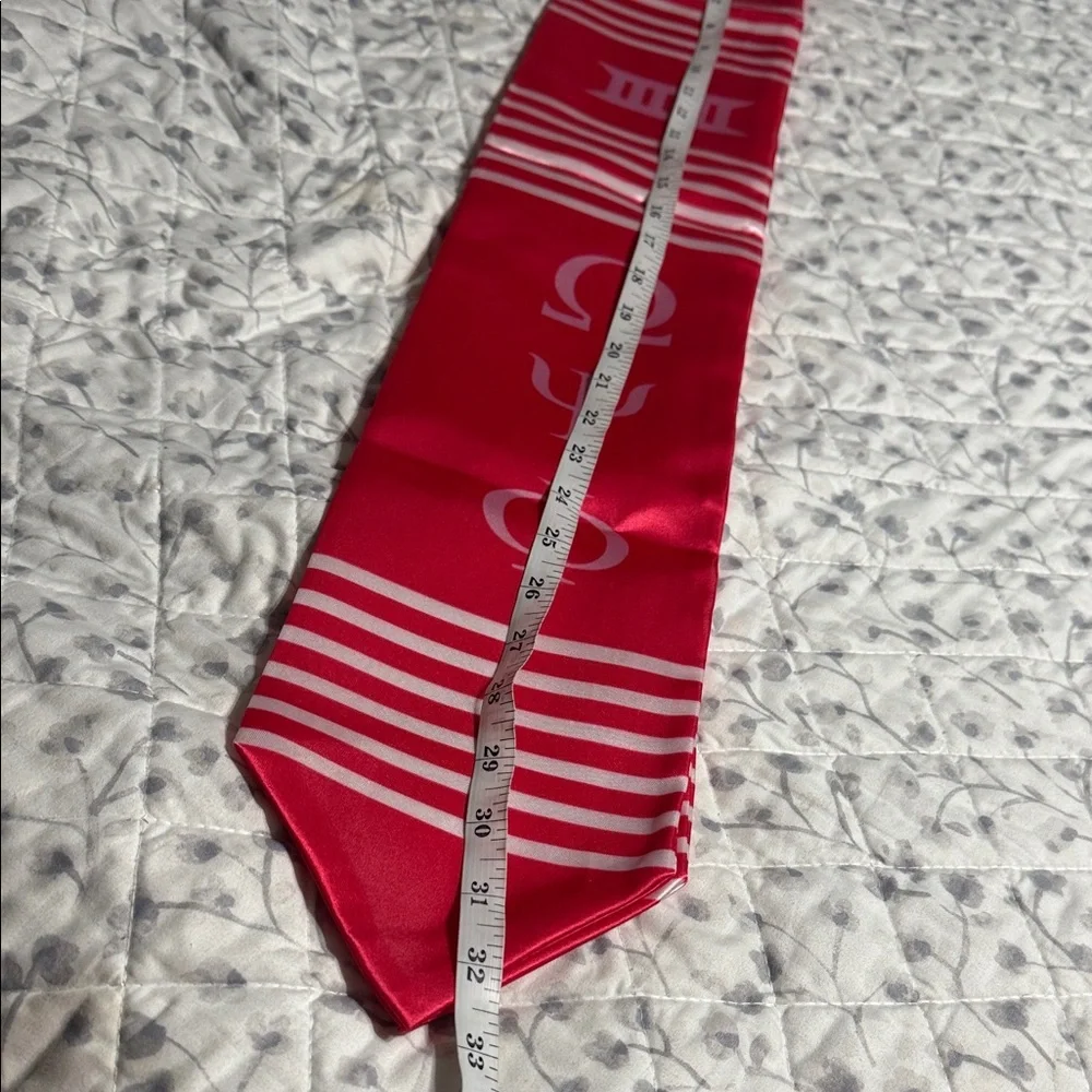 Pinkish Red and White Greek Letter Omega Psi Phi Men's Stole